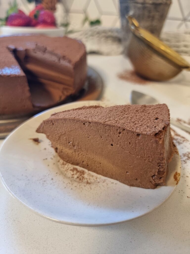עוג מוס שוקולד משני רכיבים: דלעת +שוקולד